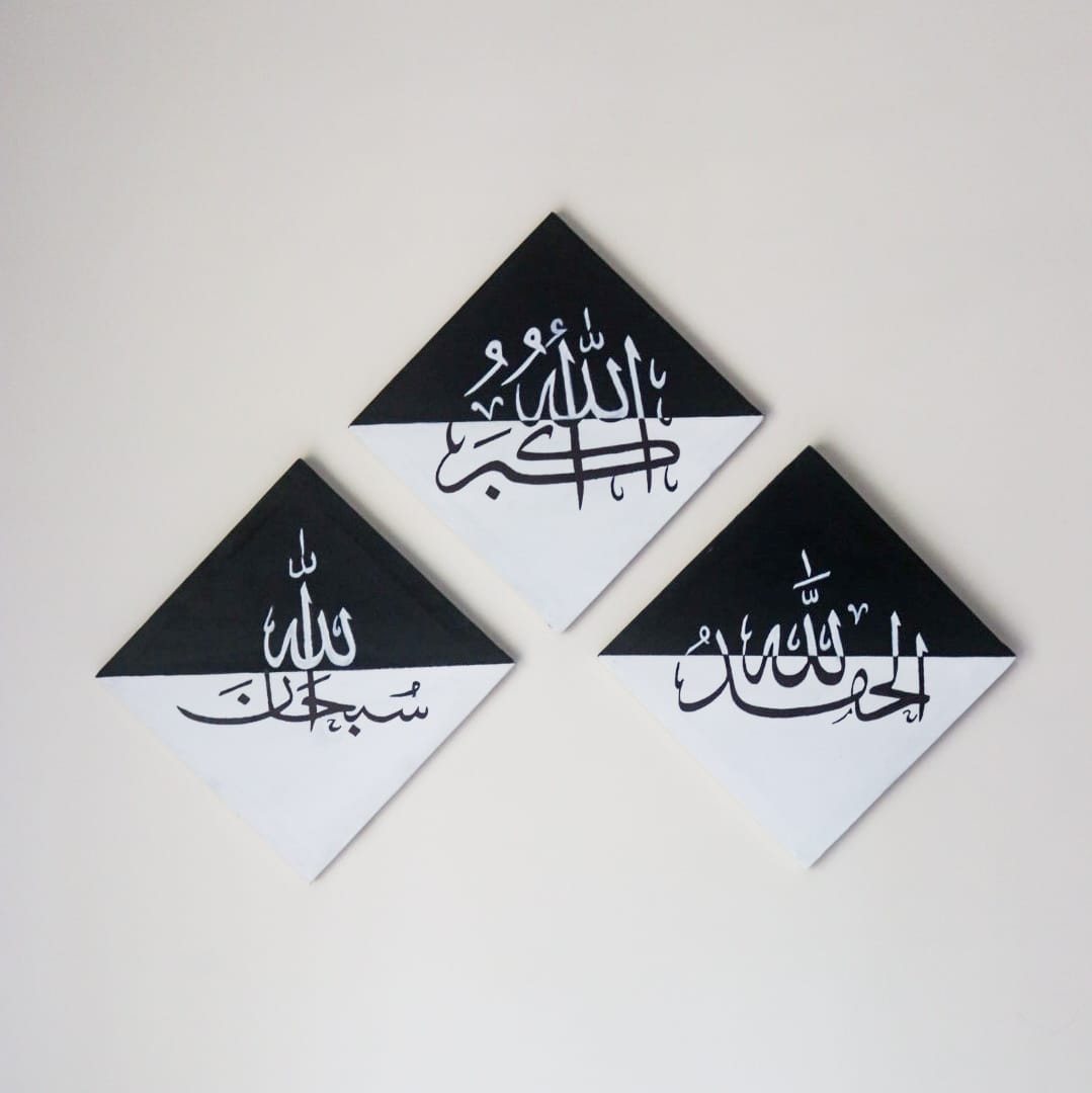 Set of 3 Canvases Black & White