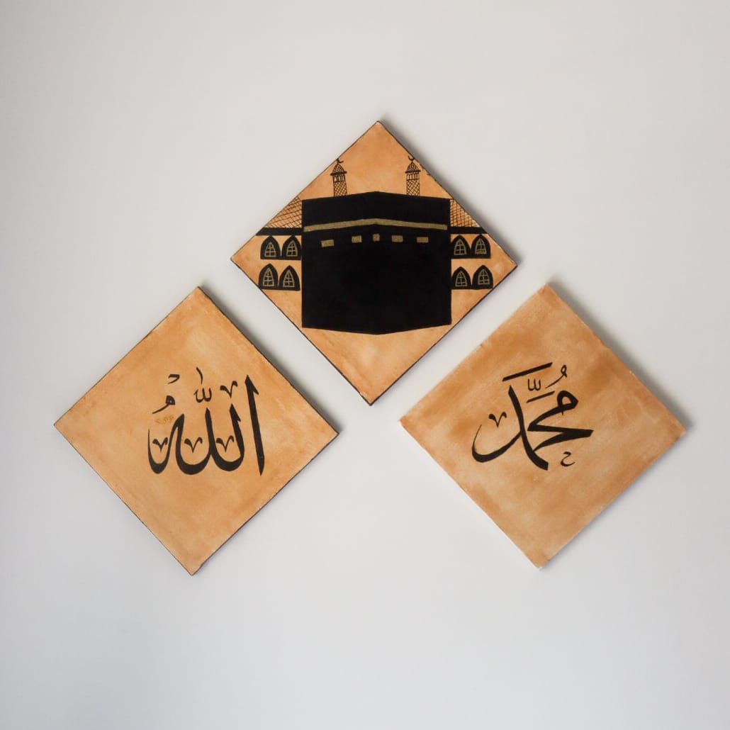 Set of 3 Canvases Orange