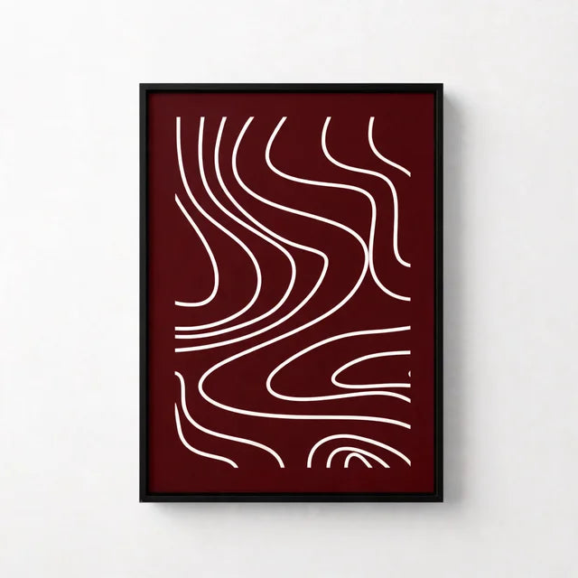 Crimson Flow Abstract